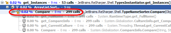 Filtered calls are now collapsed