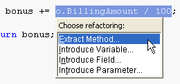 Use the Extract Method refactoring