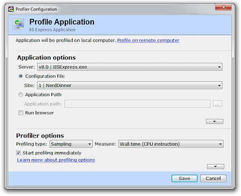 dotTrace Profiler Configuration