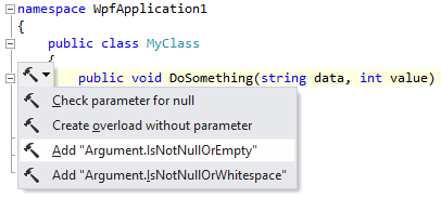 Add argument check for parameter