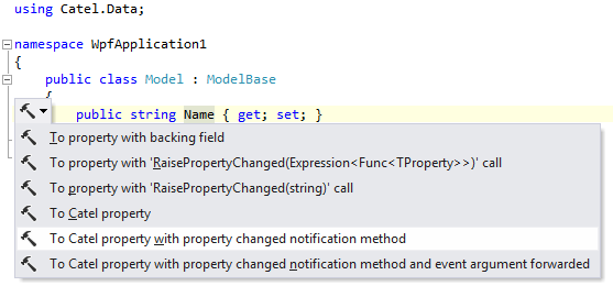 Context action to convert auto-property to Catel property