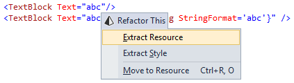 ReSharper 8 Extract XAML Resource refactoring