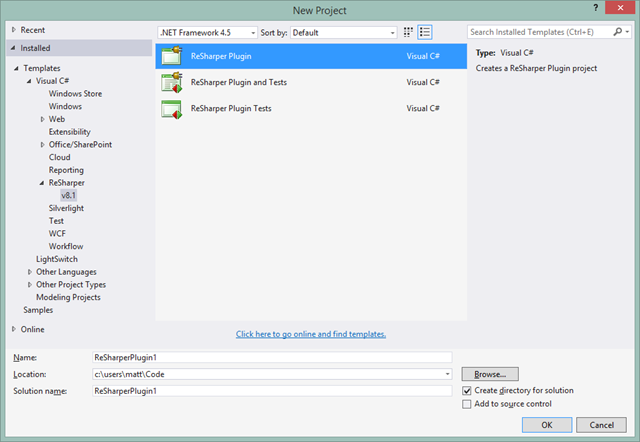 Visual Studio project templates
