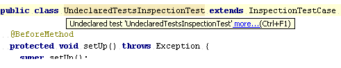 Undeclared Test Warning